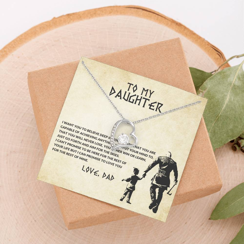 To My Daughter Message Jewelry,  Forever Love Necklace , Luxury Jewelry Box