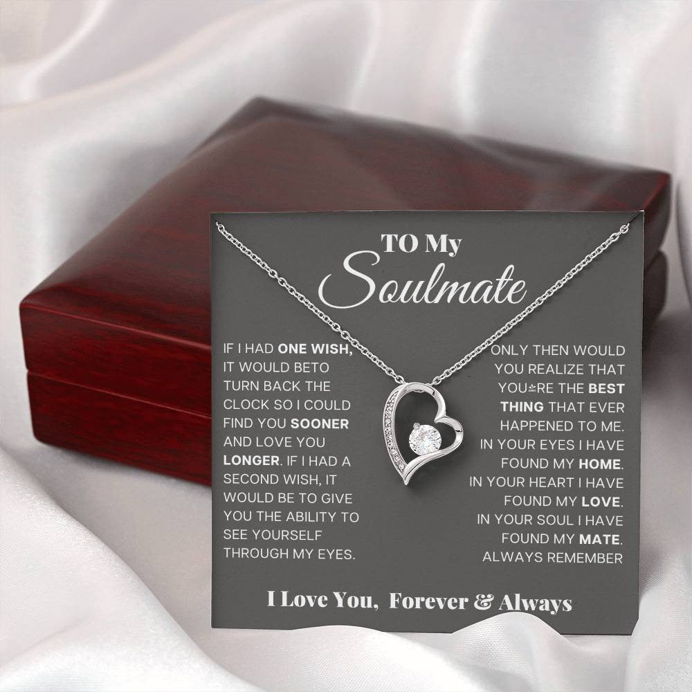 To My Soulmate Jewelry, Forever Love Necklace, Luxury Jewelry Box