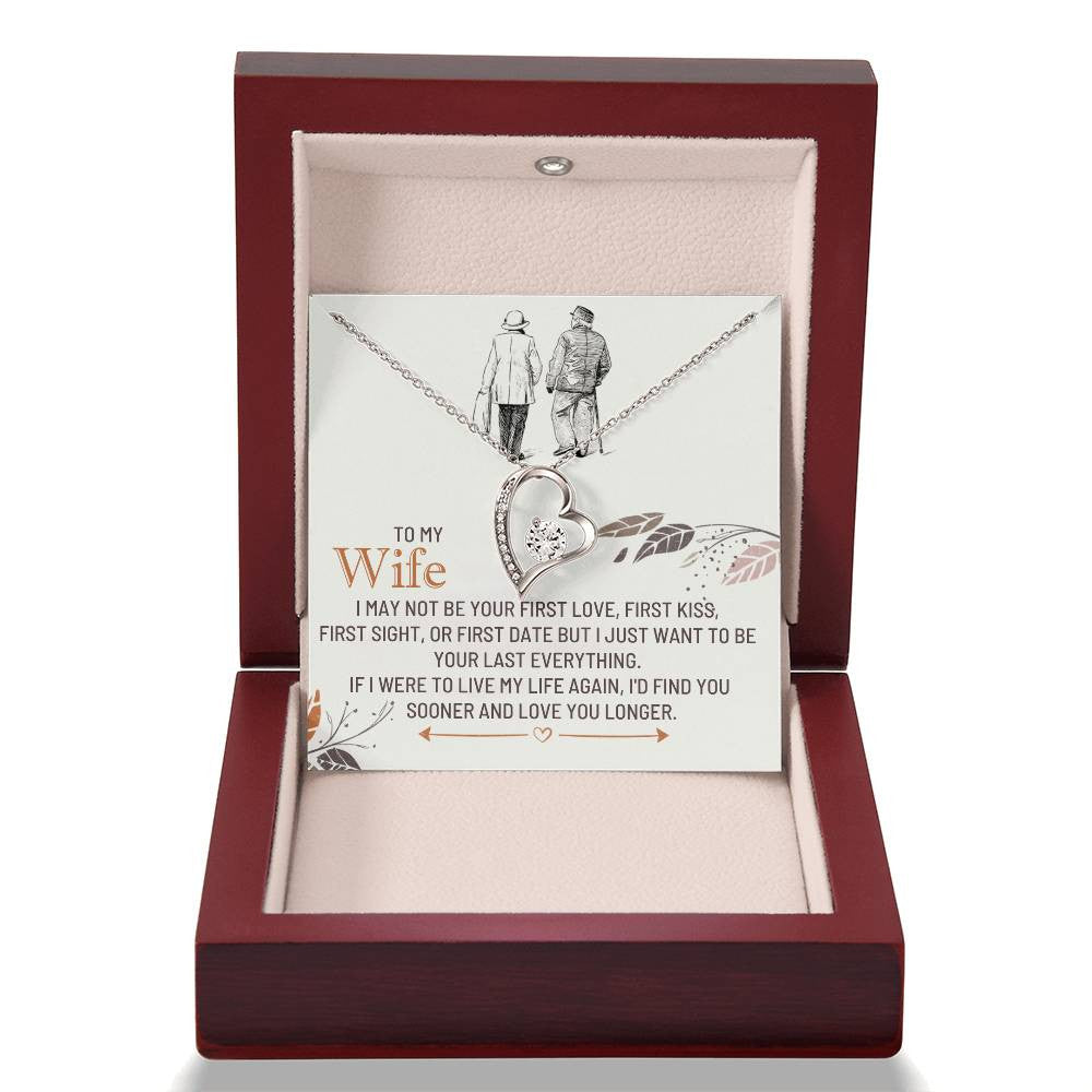 To My Wife Jewelry Message, Forever Love Necklace, Luxury Jewelry Box