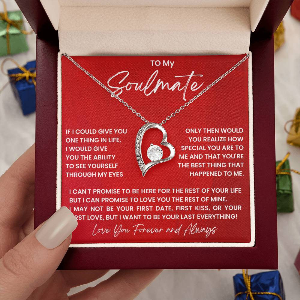 To My Soulmate Jewelry Message,  Forever Love Necklace, Luxury Jewelry Box