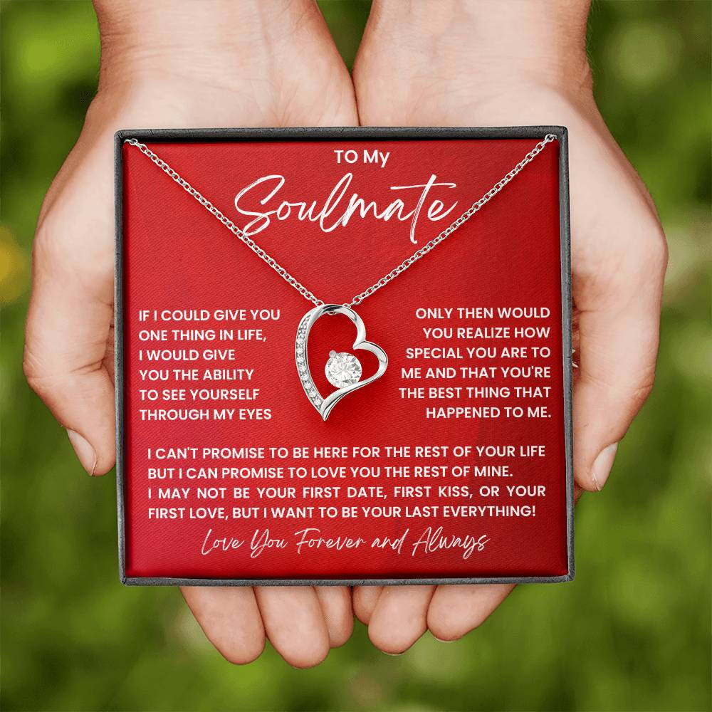 To My Soulmate Jewelry Message,  Forever Love Necklace, Luxury Jewelry Box