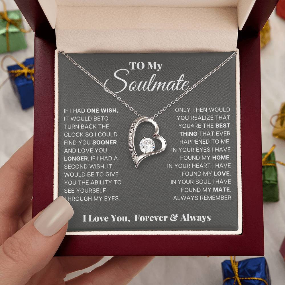 To My Soulmate Jewelry, Forever Love Necklace, Luxury Jewelry Box
