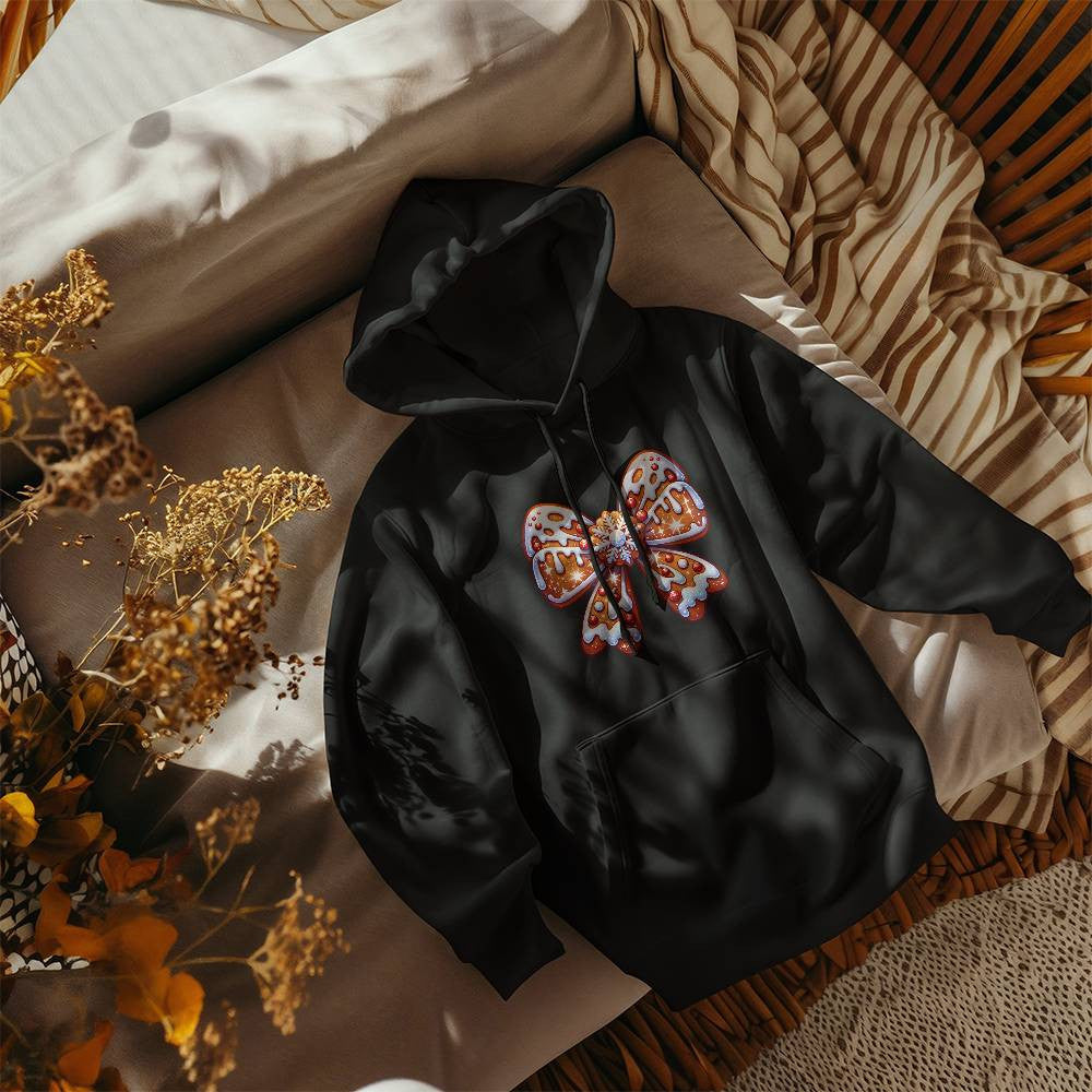 Cozy Christmas Gingerbread Bow Sweatshirt, Festive Holiday Sweater, Cute Winter Clothing, Perfect Christmas Gift, Family Matching