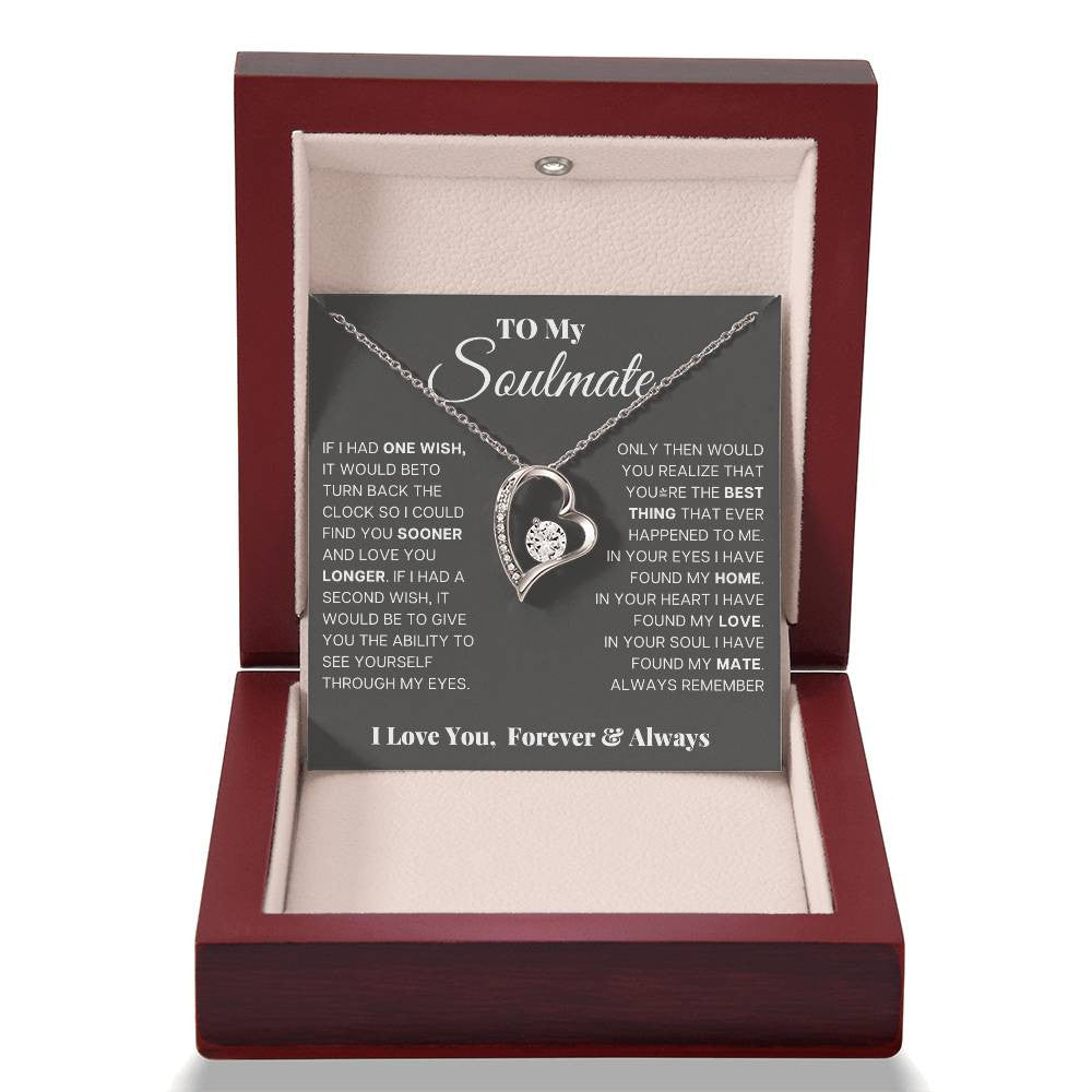 To My Soulmate Jewelry, Forever Love Necklace, Luxury Jewelry Box