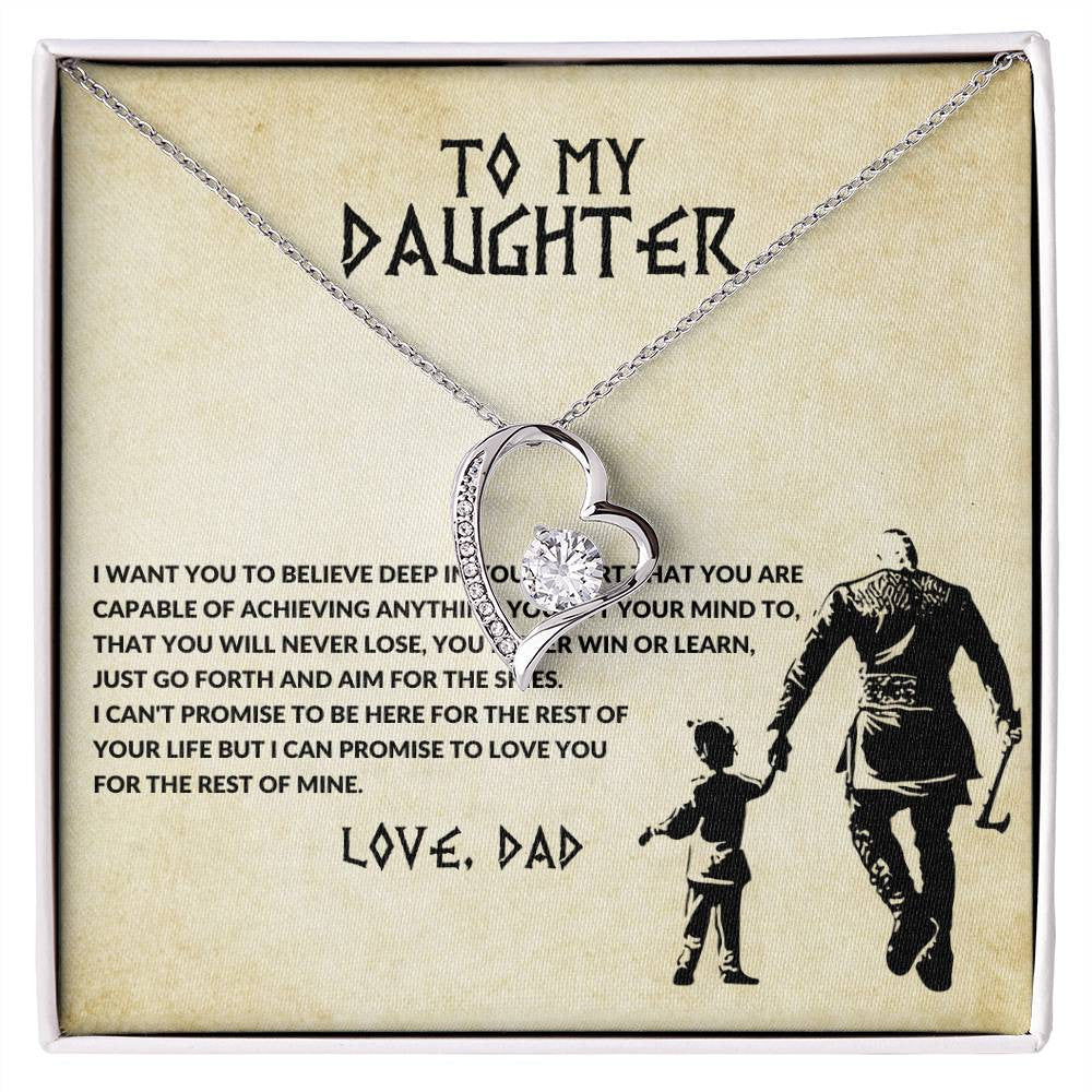 To My Daughter Message Jewelry,  Forever Love Necklace , Luxury Jewelry Box