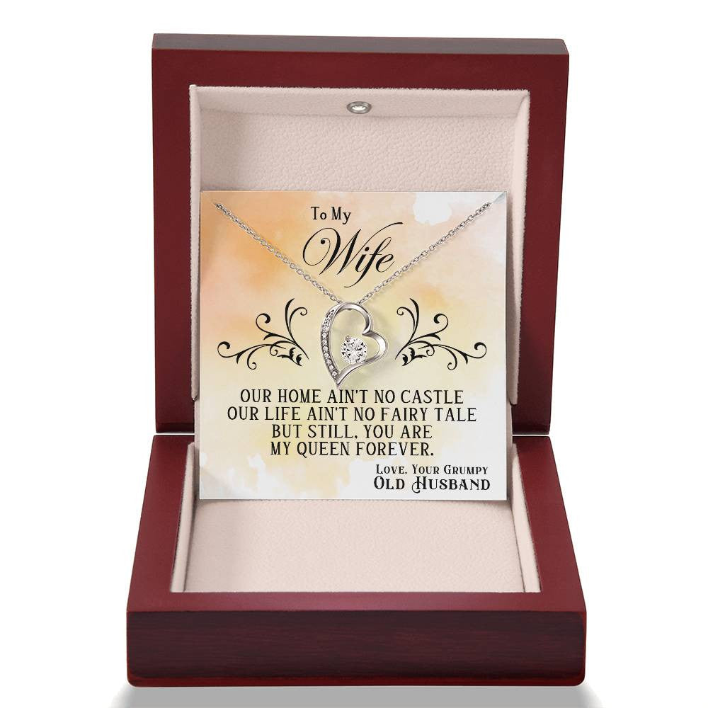 To My Wife Jewelry Message, Forever Love Necklace,  Luxury Jewelry Box