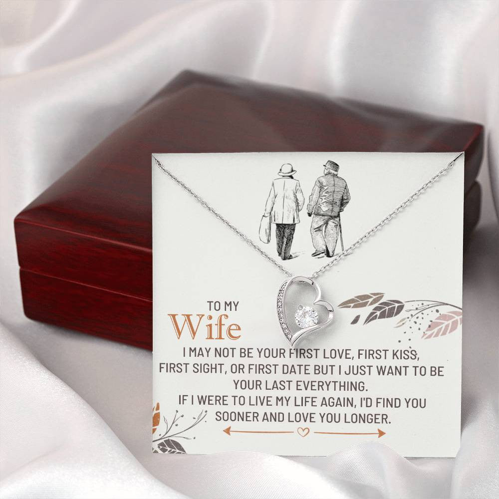To My Wife Jewelry Message, Forever Love Necklace, Luxury Jewelry Box