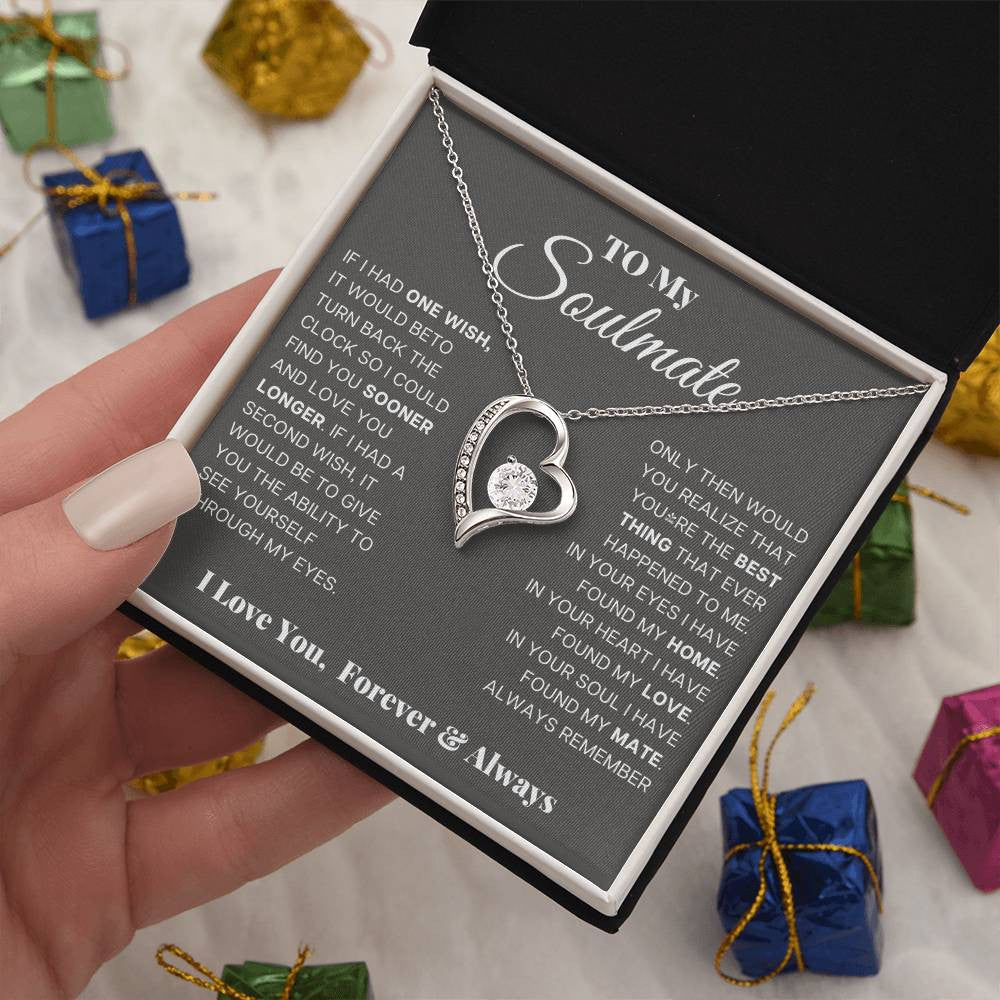 To My Soulmate Jewelry, Forever Love Necklace, Luxury Jewelry Box