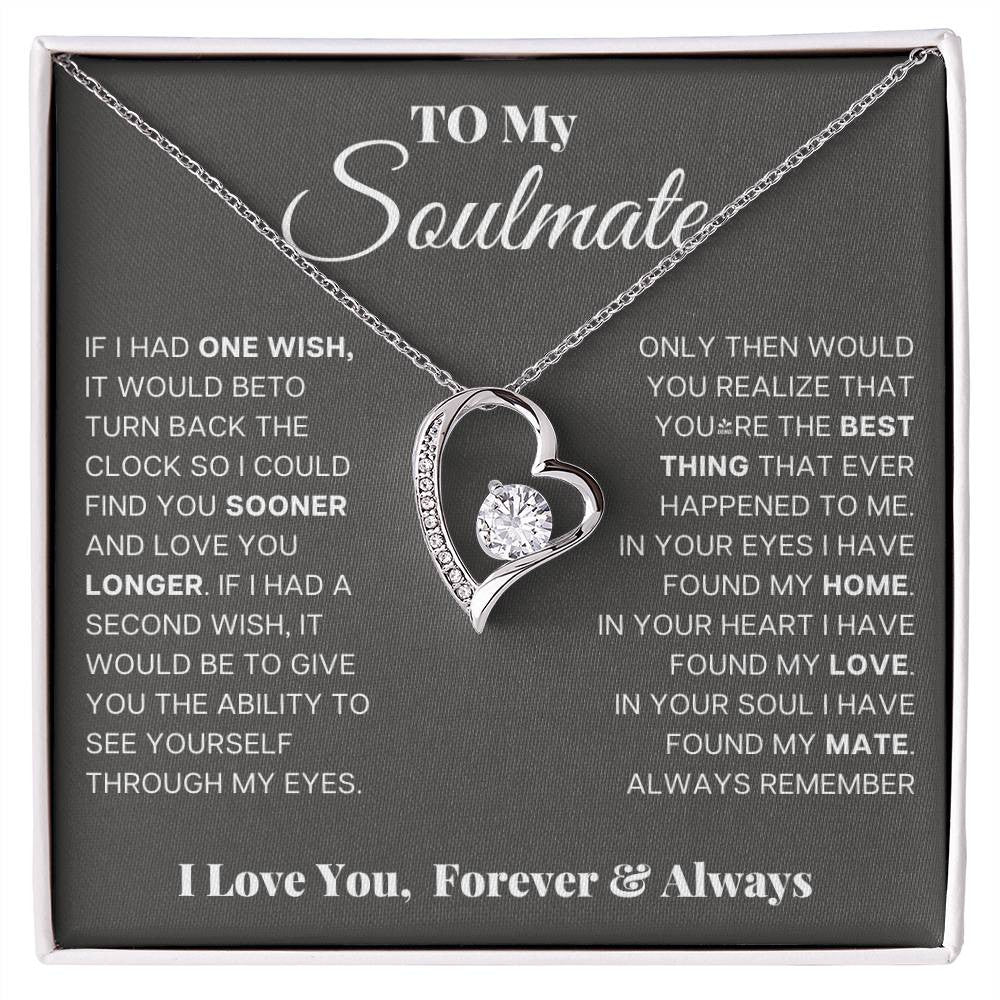 To My Soulmate Jewelry, Forever Love Necklace, Luxury Jewelry Box