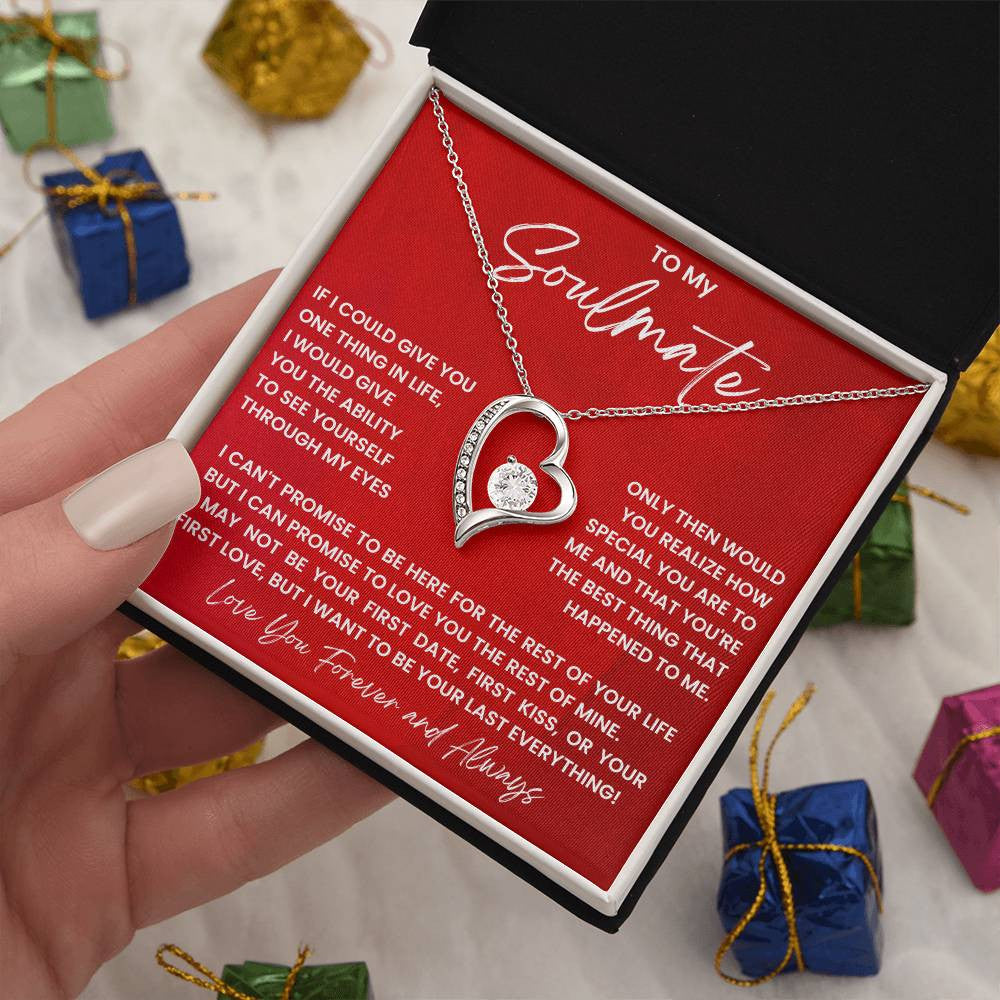 To My Soulmate Jewelry Message,  Forever Love Necklace, Luxury Jewelry Box