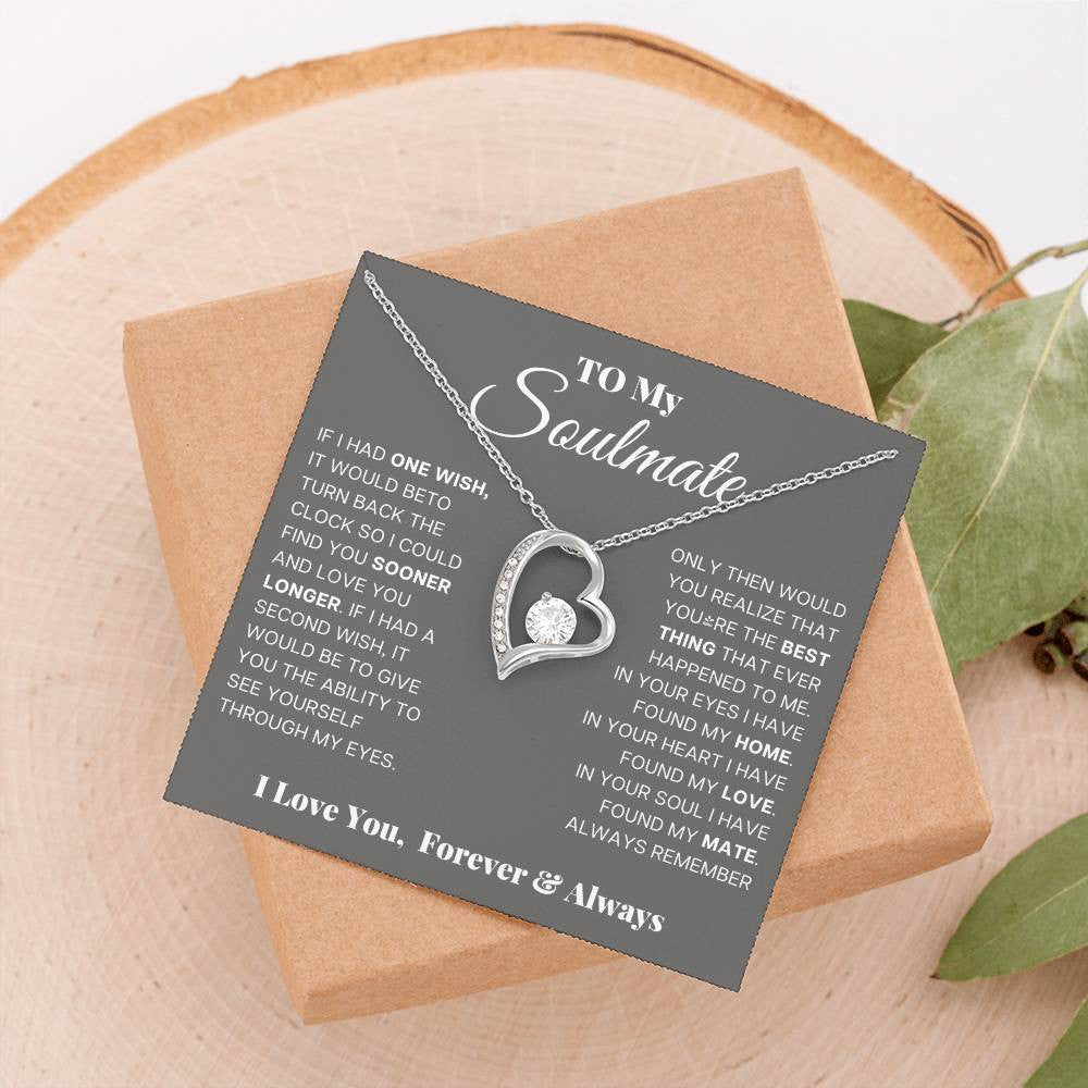 To My Soulmate Jewelry, Forever Love Necklace, Luxury Jewelry Box