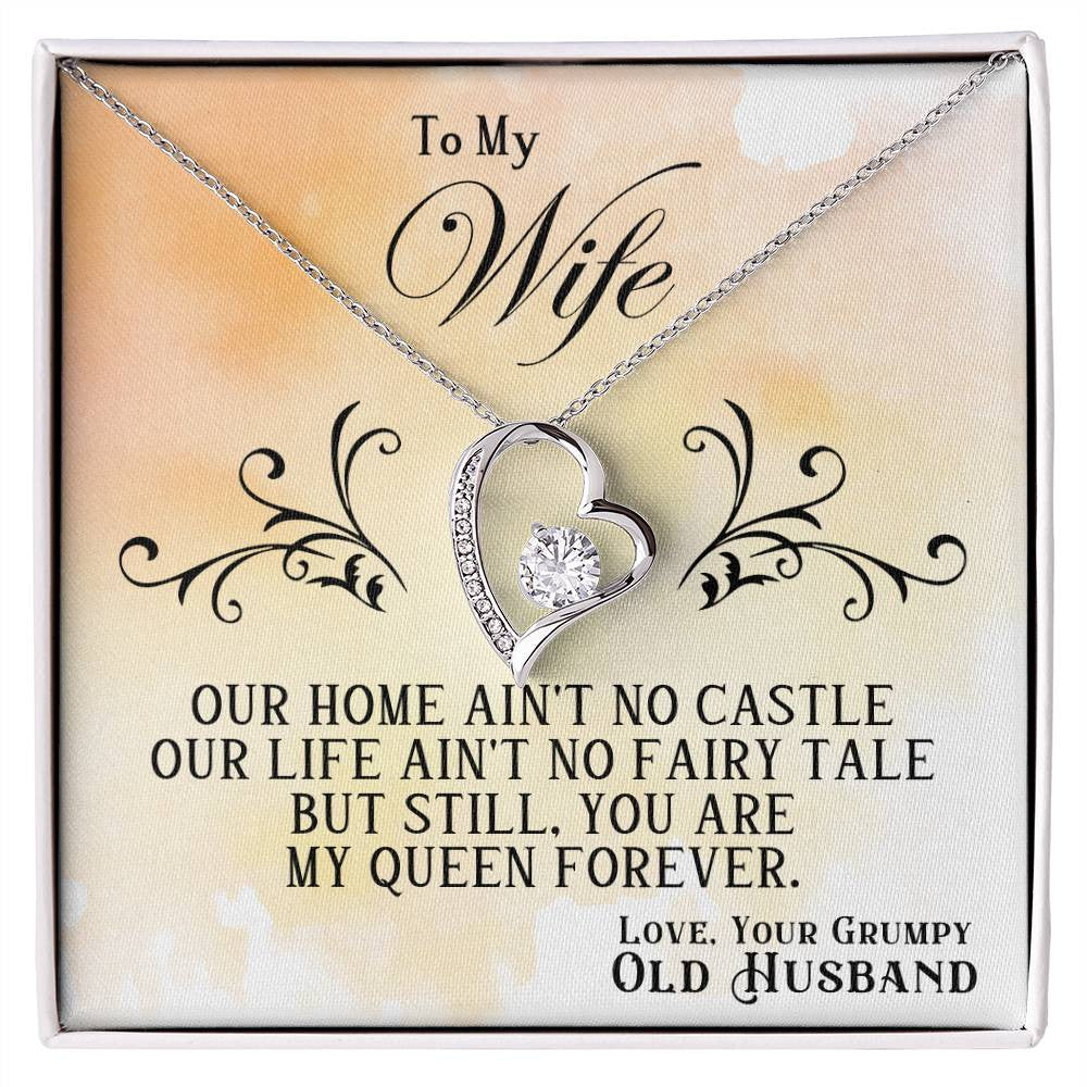 To My Wife Jewelry Message, Forever Love Necklace,  Luxury Jewelry Box