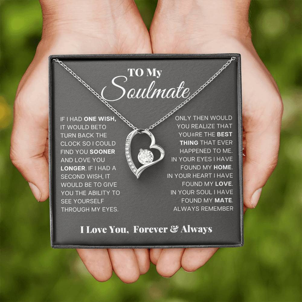 To My Soulmate Jewelry, Forever Love Necklace, Luxury Jewelry Box