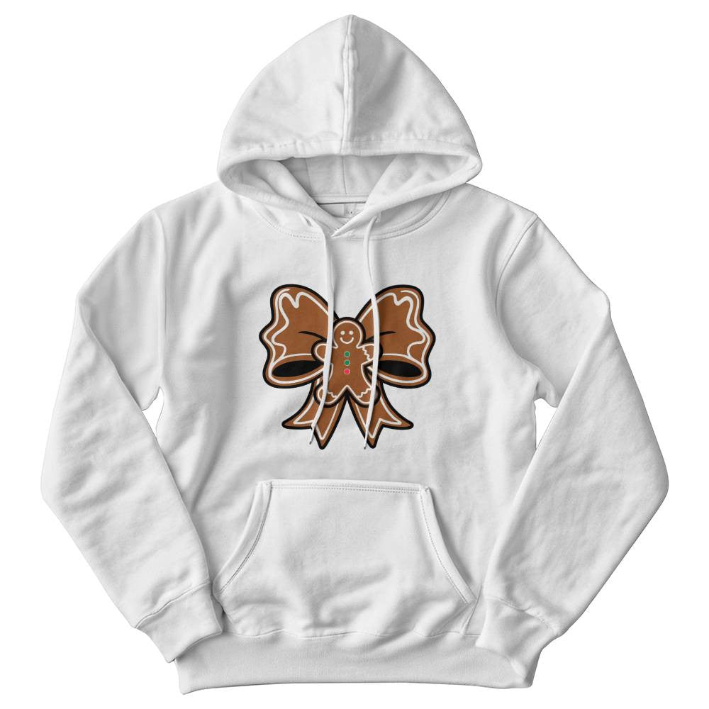 Christmas Gingerbread Bow Sweatshirt, Festive Holiday Top, Christmas Cookie Design Sweater, Cozy Winter Apparel, Christmas Gift Idea