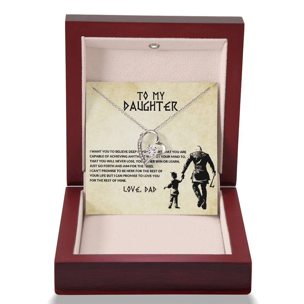 To My Daughter Message Jewelry,  Forever Love Necklace , Luxury Jewelry Box