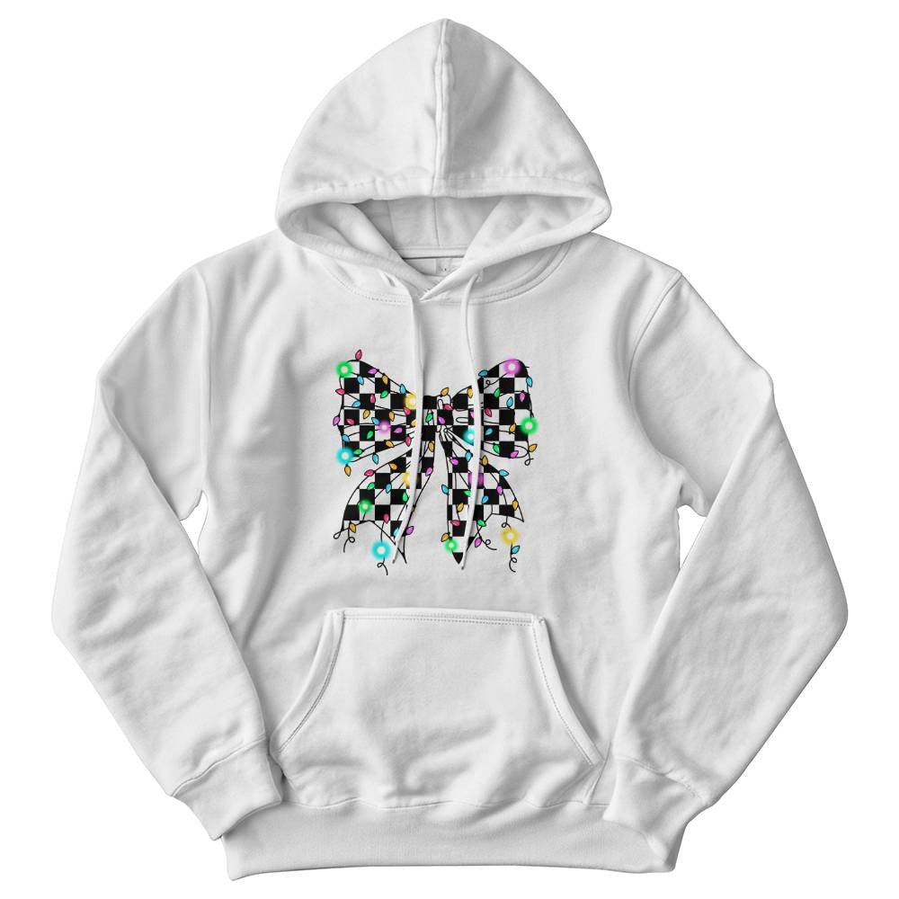 Christmas Lighting bow Sweatshirt, Holiday Sweatshirt, Festive Christmas Apparel, Christmas Light Bow Sweatshirt, Xmas Gift Idea