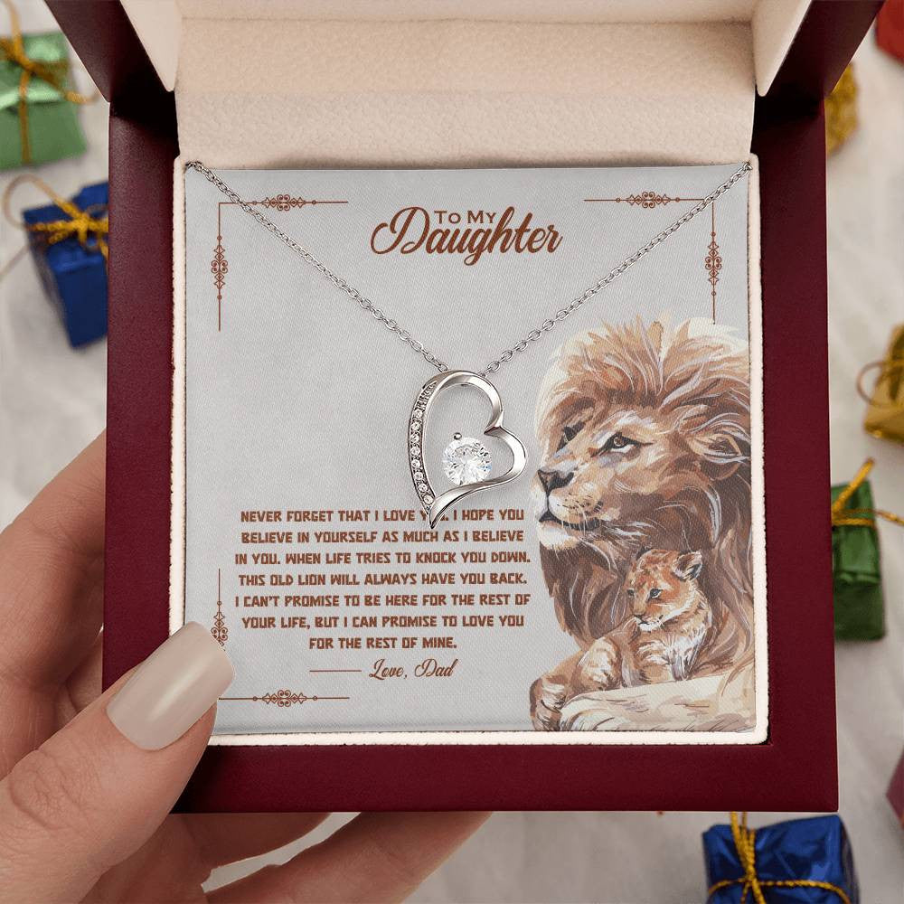 To My Daughter Forever Love Necklace + Luxury Box
