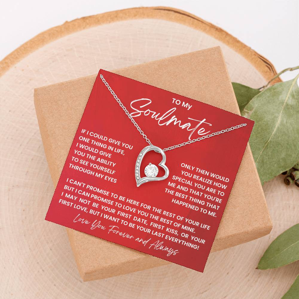 To My Soulmate Jewelry Message,  Forever Love Necklace, Luxury Jewelry Box