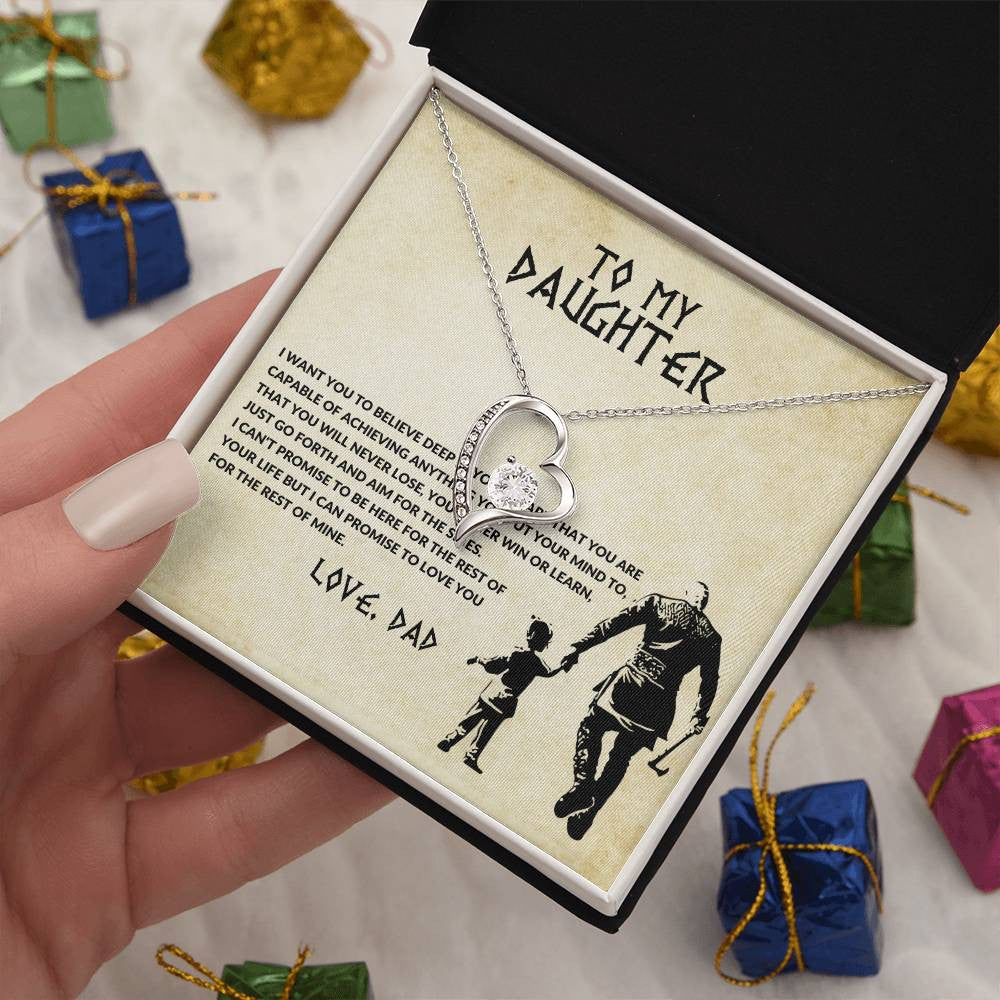 To My Daughter Message Jewelry,  Forever Love Necklace , Luxury Jewelry Box
