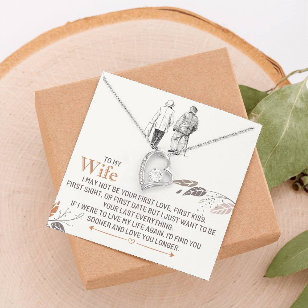 To My Wife Jewelry Message, Forever Love Necklace, Luxury Jewelry Box