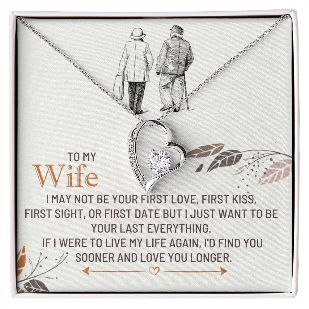To My Wife Jewelry Message, Forever Love Necklace, Luxury Jewelry Box